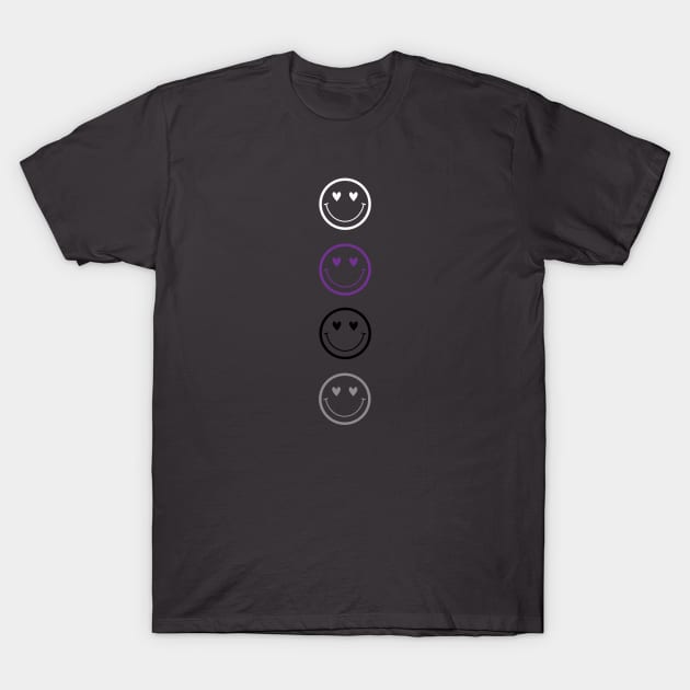 Demisexual Pride Flag Smiley T-Shirt by amyisom17@gmail.com